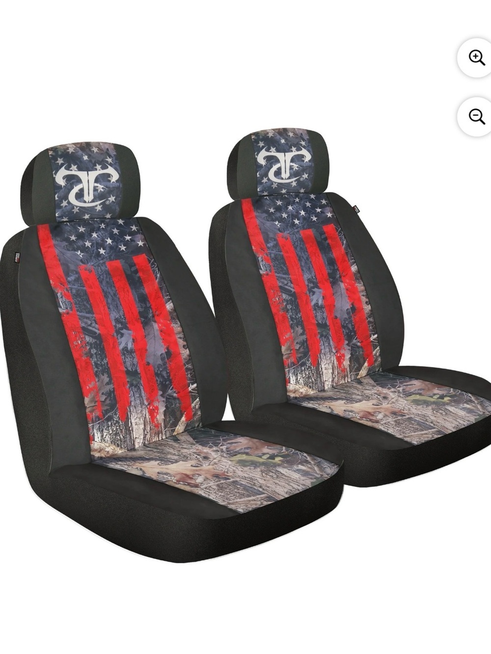 NEW American Flag Camo Car Seat Covers with Logo